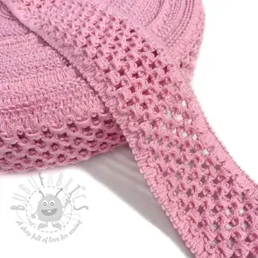 Pleteni trak 5 cm pink