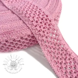 Pleteni trak 5 cm pink