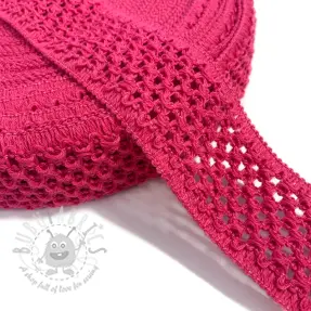 Pleteni trak 5 cm fuchsia