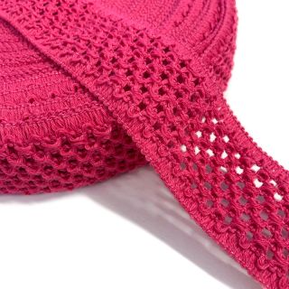 Pleteni trak 5 cm fuchsia