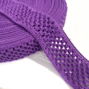 Pleteni trak 5 cm purple