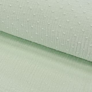 Dvojna gaza/muslin DOBBY mint