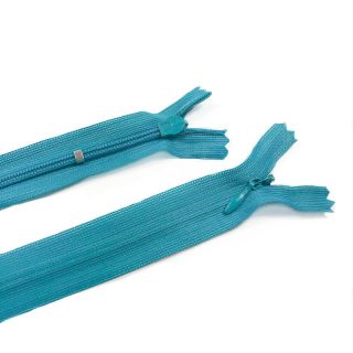 Skriti zadrgi ne-deljivi 25 cm aqua