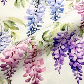 Dekorativna tkanina Serene Wisteria Charm digital print