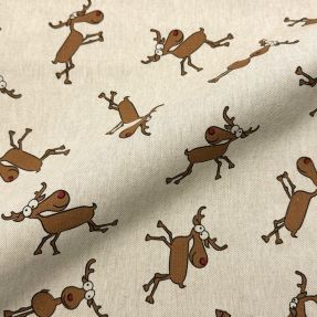 Dekorativna tkanina Linenlook premium Moose Funny Comic