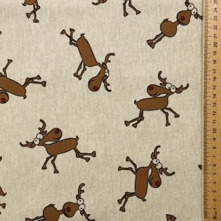Dekorativno blago Linenlook premium Moose Funny Comic