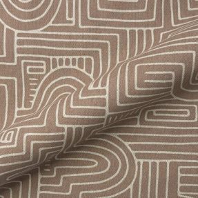 Dekorativno blago Linenlook premium Curve Maze Line