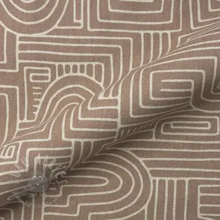 Dekorativno blago Linenlook premium Curve Maze Line