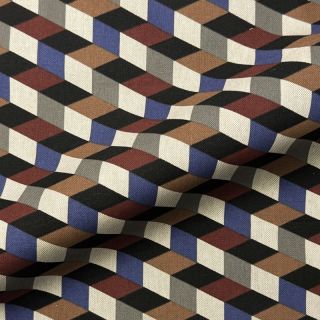 Dekorativno blago Linenlook premium Cube Illusion Art