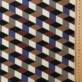 Dekorativno blago Linenlook premium Cube Illusion Art