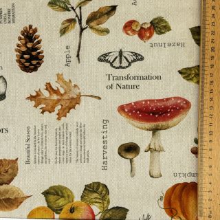 Dekorativno blago Linenlook Fall Harvest Recipe digital print