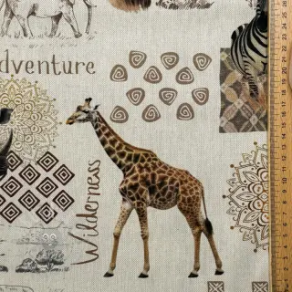 Dekorativno blago Linenlook Wildlife Safari Trip digital print
