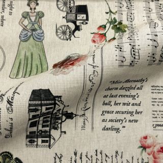 Dekorativno blago Linenlook Regal Newspaper digital print