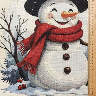 Dekorativna tkanina GOBELIN PREMIUM Happy Snowman PANEL