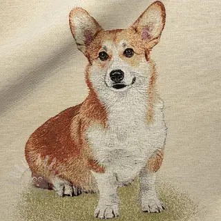 Dekorativno blago GOBELIN PREMIUM Sitting Corgi Dog PANEL