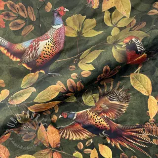Dekorativno blago VELVET Pheasant Forest Leaf