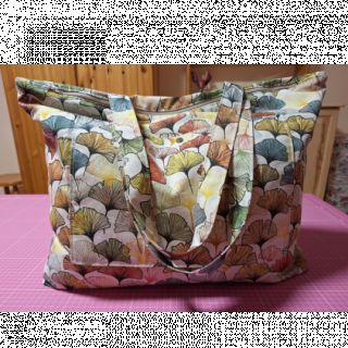 Dekorativno blago Linenlook Elegant ginko digital print