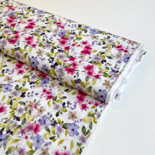 Viskoza RADIANCE Flower Uma white digital print