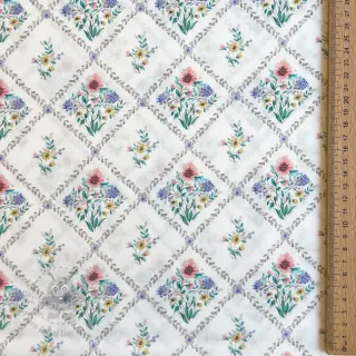 Bombažna tkanina Flowers Tara off white design A digital print