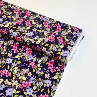 Viskoza RADIANCE Flower Uma navy digital print