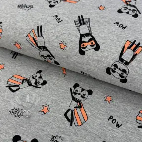 Jersey NEON Super heroes light grey melange