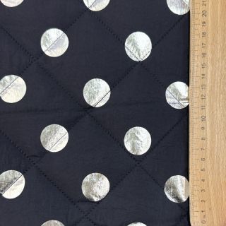 Prešita tkanina FOIL Dot navy