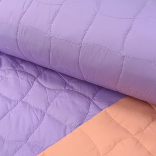 Prešita tkanina Graphic square lilac apricot