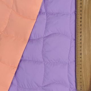 Prešita tkanina Graphic square lilac apricot
