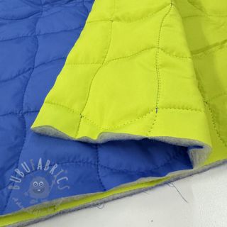 Prešita tkanina Graphic square cobalt lime