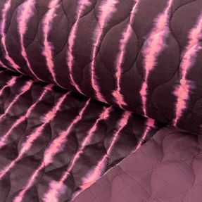 Prešita tkanina VELVET Stripes cerise