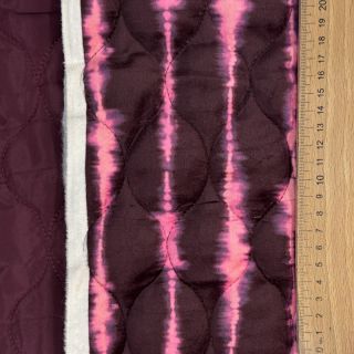 Prešita tkanina VELVET Stripes cerise