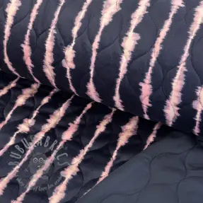 Prešita tkanina VELVET Stripes navy