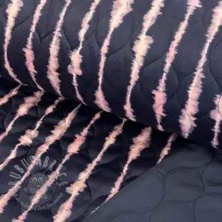 Prešita tkanina VELVET Stripes navy