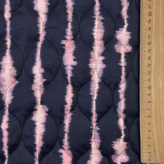 Prešita tkanina VELVET Stripes navy