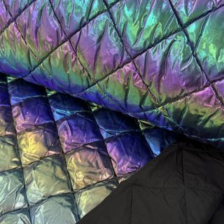 Prešita tkanina FOIL Rainbow multi