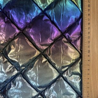 Prešita tkanina FOIL Rainbow multi