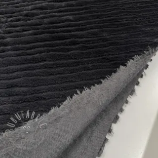 Umetno krzno Stripes anthracite
