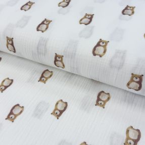 Dvoslojna gaza/muslin Animals design B digital print ORGANIC