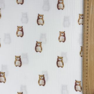 Dvoslojna gaza/muslin Animals design B digital print ORGANIC