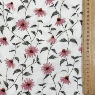 Dvoslojna gaza/muslin Flowers Simone digital print ORGANIC