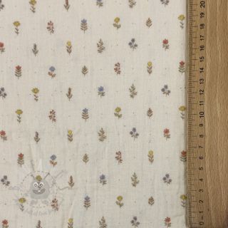 Dvoslojna gaza/muslin Flowers Mia digital print ORGANIC