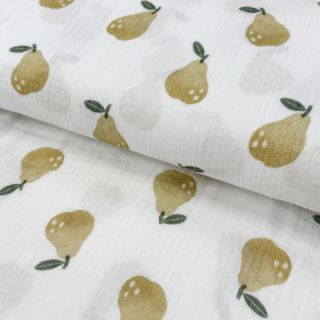Dvoslojna gaza/muslin Pears design B digital print