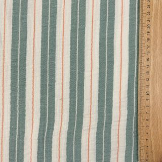 Dvoslojna gaza/muslin YARN DYED Line green