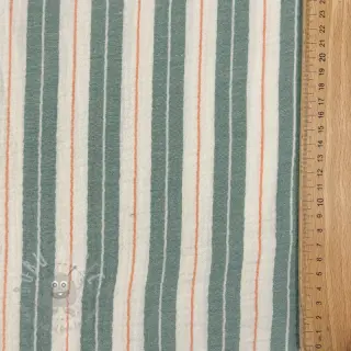 Dvoslojna gaza/muslin YARN DYED Line green