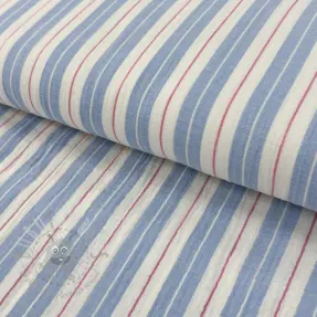 Dvoslojna gaza/muslin YARN DYED Line blue