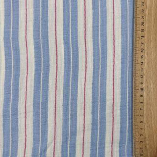 Dvoslojna gaza/muslin YARN DYED Line blue