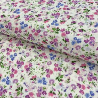 Dvoslojna gaza/muslin Flower Michaela off white digital print