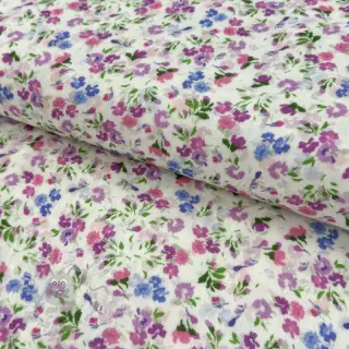 Dvoslojna gaza/muslin Flower Michaela off white digital print