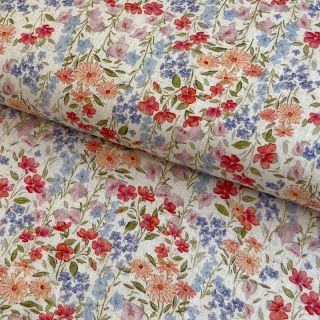 Viskoza z lanom CREPE Flowers Gina digital print