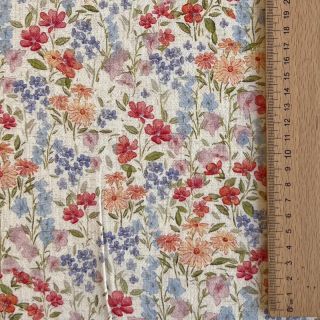 Viskoza z lanom CREPE Flowers Gina digital print